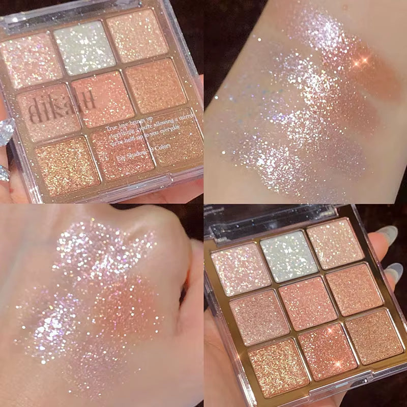 Mode Eyeshadow Palette 9 Kleuren Matte Oogschaduw Palette Glitter Oogschaduw Make-Up Naakt Make Set Korea Cosmetica