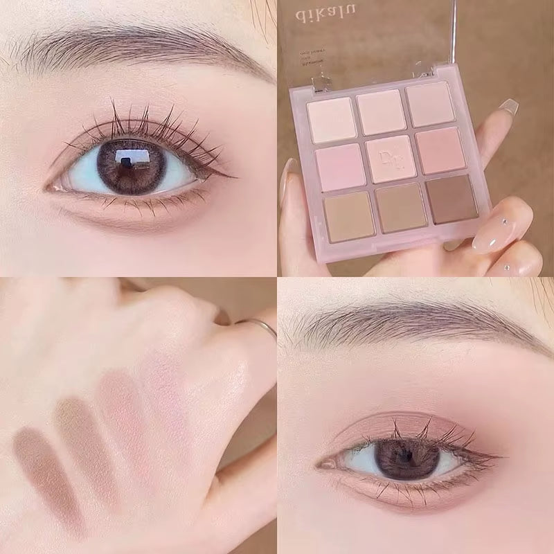 Mode Eyeshadow Palette 9 Kleuren Matte Oogschaduw Palette Glitter Oogschaduw Make-Up Naakt Make Set Korea Cosmetica