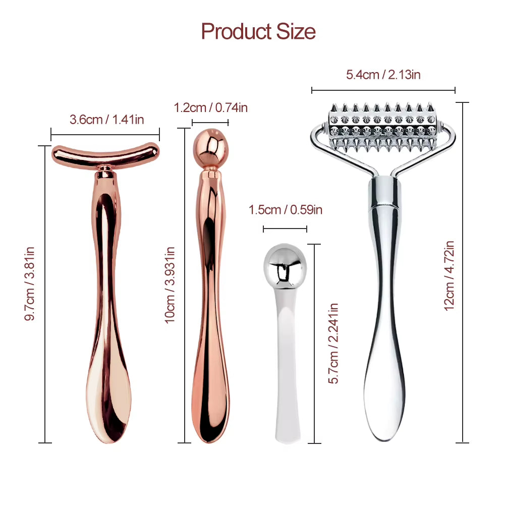 Face Eye Roller Massage Neck Stick Spatula Massager anti Eye Pouch Dark Circles Cream Spoon Applicator Removal Shrink Pores