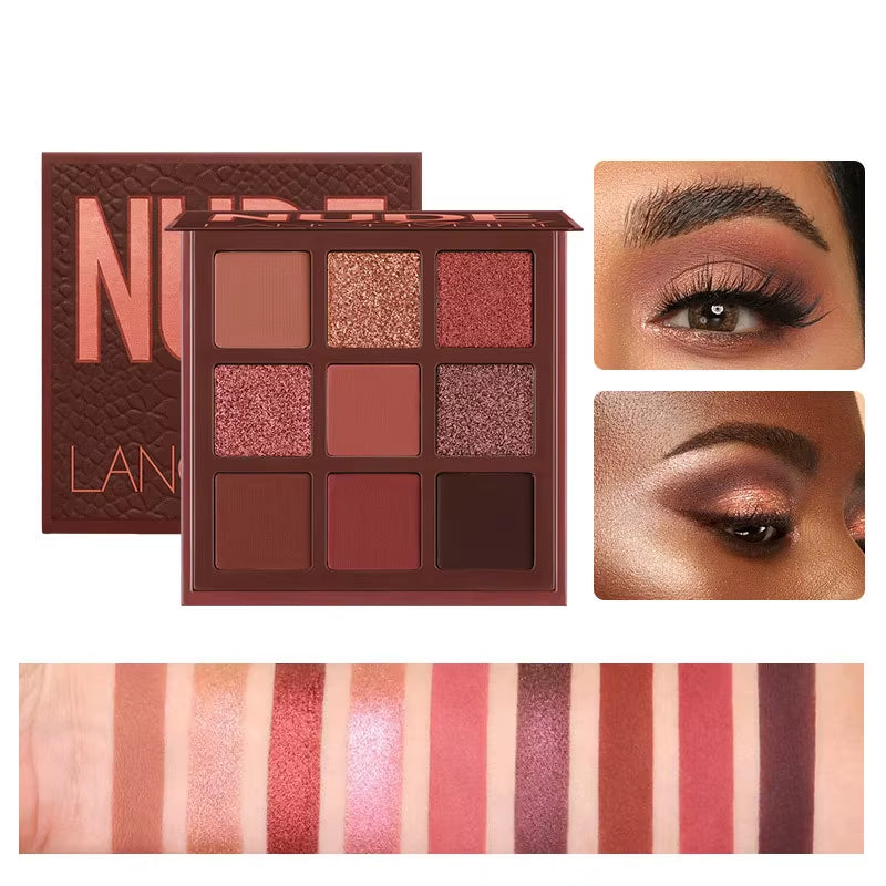 Mode Eyeshadow Palette 9 Kleuren Matte Oogschaduw Palette Glitter Oogschaduw Make-Up Naakt Make Set Korea Cosmetica