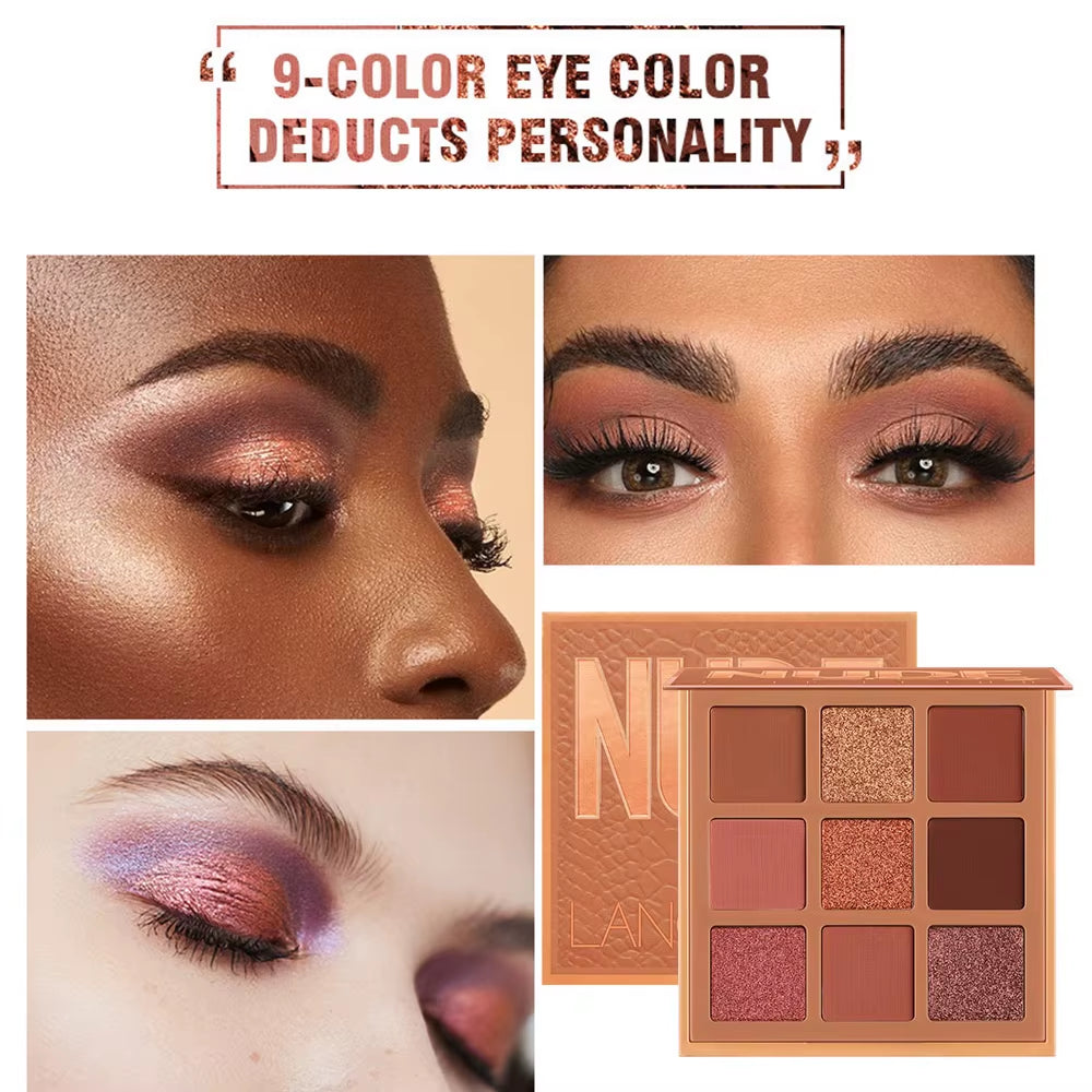 Mode Eyeshadow Palette 9 Kleuren Matte Oogschaduw Palette Glitter Oogschaduw Make-Up Naakt Make Set Korea Cosmetica