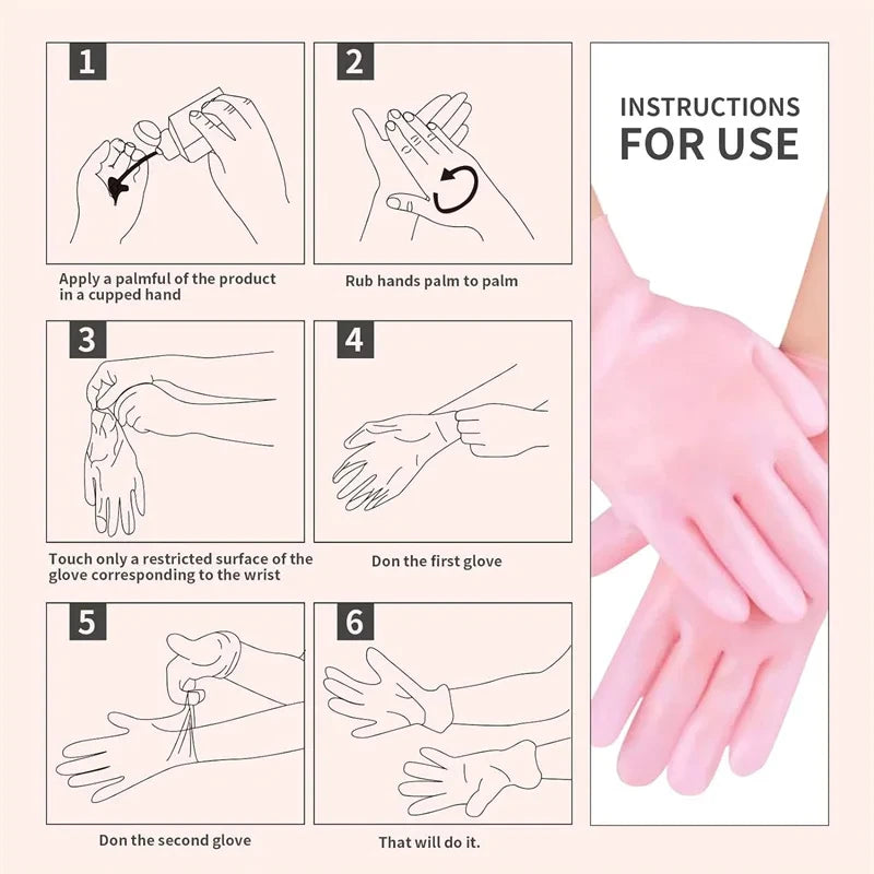 1Pair Reusable Silicone Foot Care Socks Moistrizing Spa Gel Gloves Exfoliating Moisturizing anti Dry Cracked Plantar Hand Care T