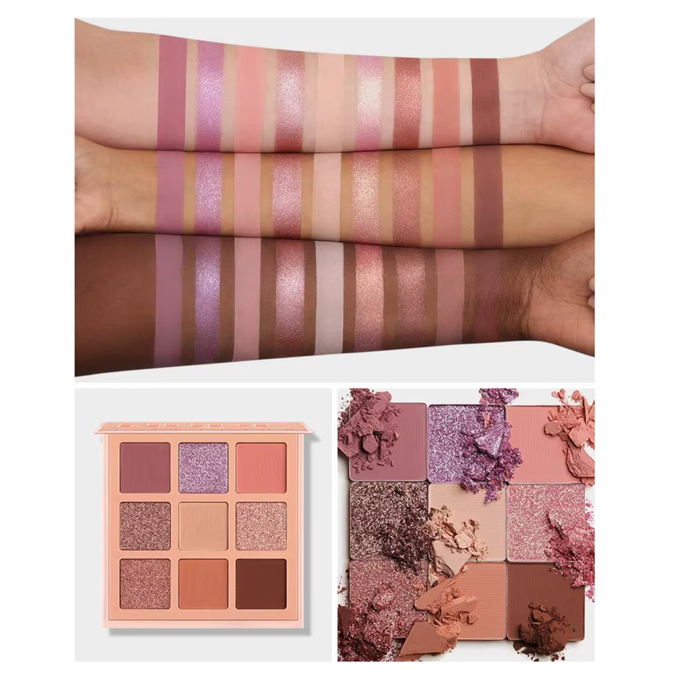 Mode Eyeshadow Palette 9 Kleuren Matte Oogschaduw Palette Glitter Oogschaduw Make-Up Naakt Make Set Korea Cosmetica