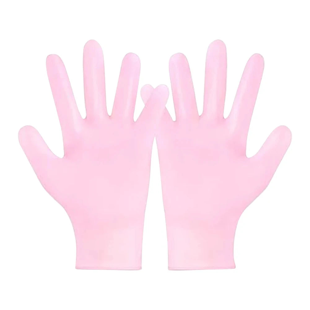 1Pair Reusable Silicone Foot Care Socks Moistrizing Spa Gel Gloves Exfoliating Moisturizing anti Dry Cracked Plantar Hand Care T
