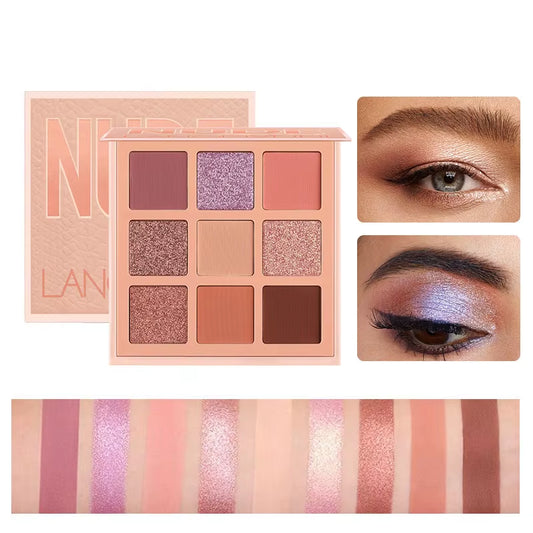 Mode Eyeshadow Palette 9 Kleuren Matte Oogschaduw Palette Glitter Oogschaduw Make-Up Naakt Make Set Korea Cosmetica