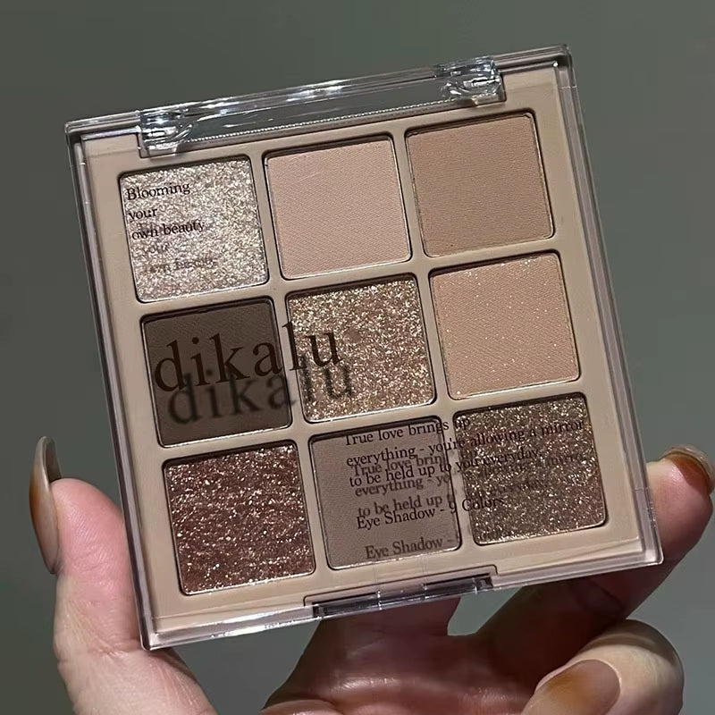 Mode Eyeshadow Palette 9 Kleuren Matte Oogschaduw Palette Glitter Oogschaduw Make-Up Naakt Make Set Korea Cosmetica